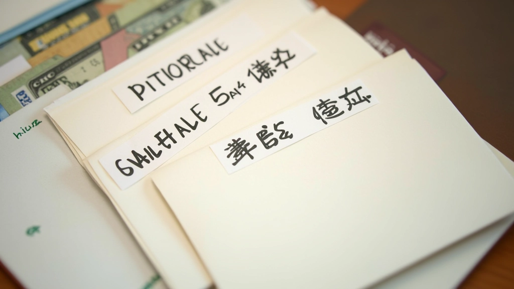 Organized savings envelope system with labeled categories and cash organized by purpose